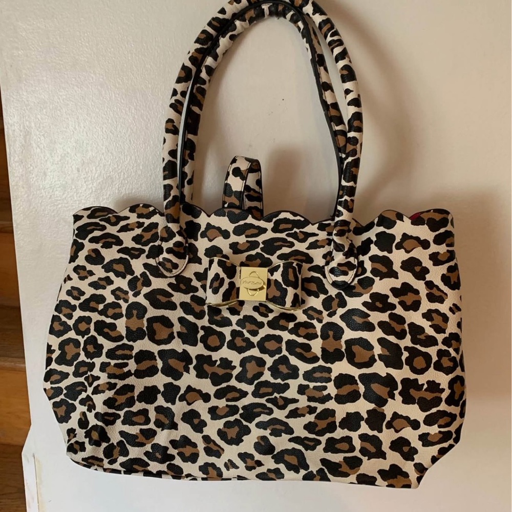 Betsy Johnson Leopard Print Tote Bag